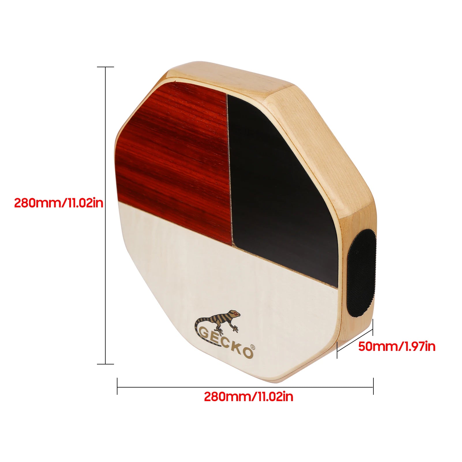 Portable GECKO SD6 Cajon Hand Drum Cajon Drum Percussion Instrument with Carrying Bag Drum Accessories for Travel Camping