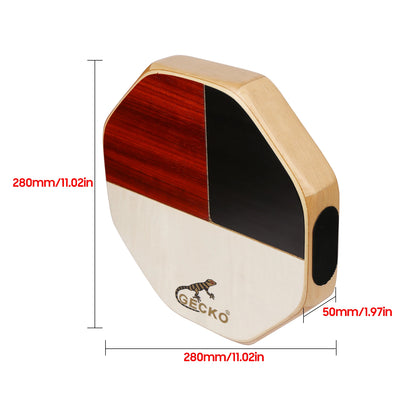 Portable GECKO SD6 Cajon Hand Drum Cajon Drum Percussion Instrument with Carrying Bag Drum Accessories for Travel Camping