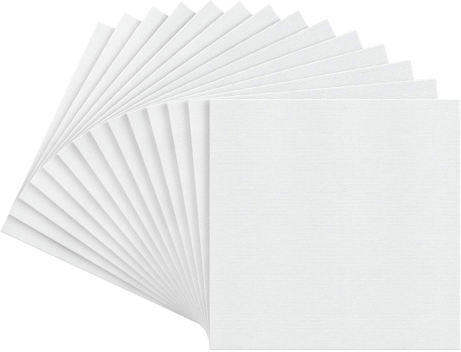 Canvas Boards for Painting, Pack of 14, 12 X 12 Inches, Square Blank Canvas Panels, 100% Cotton, 12.3 Oz Gesso-Primed, Art Supplies for Acrylic Pouring and Oil Painting