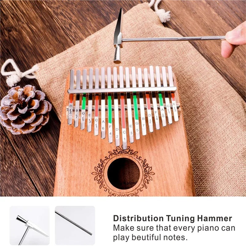 Kalimba Music Instrument Thumb Piano 17 Keys Mahogany Wood Finger Piano Combinations Gifts for Kids Portable Mbira Finger Piano