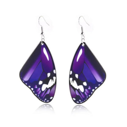 2021 New Acrylic Butterfly Wing Pendant Earrings Women Bohemian Jewelry Ear Hook Party Jewelry Gift