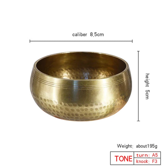 Nepal Handmade Tibet Buddha Sound Bowl Yoga Meditation Chanting Bowl Brass Chime Handicraft Music Therapy Tibetan Singing Bowl