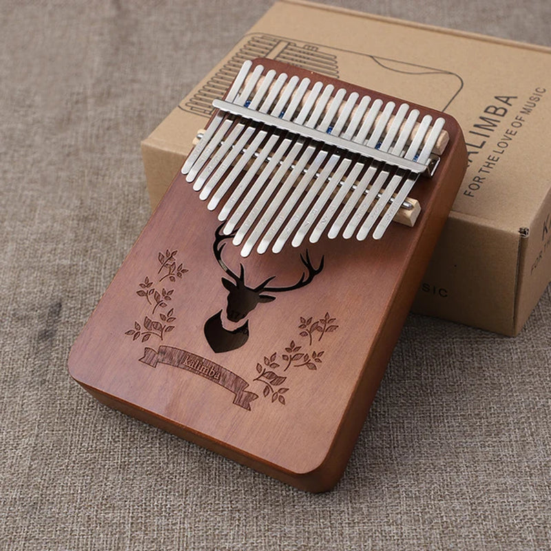 Kalimba Music Instrument Thumb Piano 17 Keys Mahogany Wood Finger Piano Combinations Gifts for Kids Portable Mbira Finger Piano