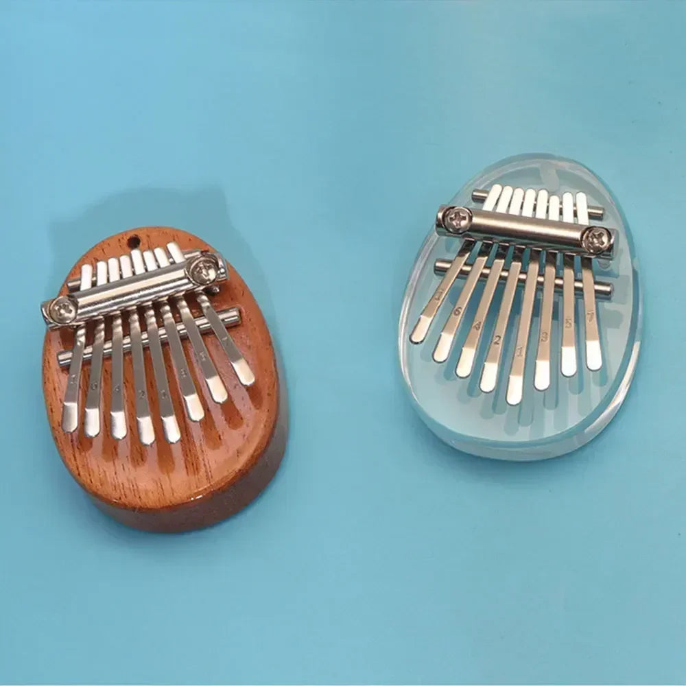 8 Key Kalimba Music Instrument Mini Musical Keyboard Thumb Piano Wooden Gifts Acrylic Cute Small Wearable Child Gift Sports