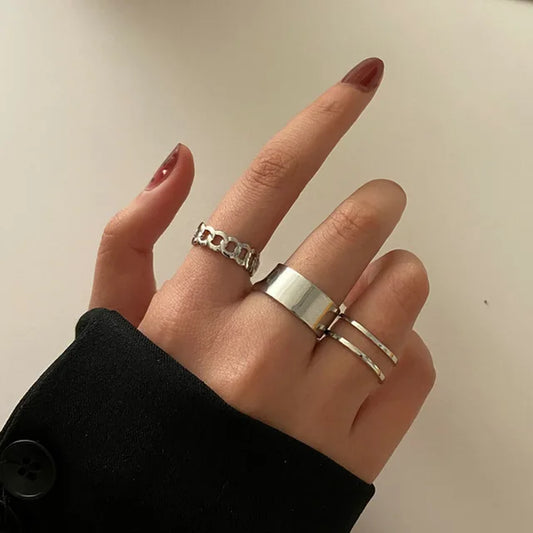 Trendy Boho Midi Knuckle Ring Set for Women Crystal Geometric Finger Rings Fashion Bohemian Jewelry