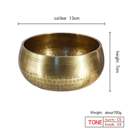 Nepal Handmade Tibet Buddha Sound Bowl Yoga Meditation Chanting Bowl Brass Chime Handicraft Music Therapy Tibetan Singing Bowl