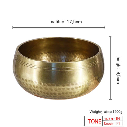 Nepal Handmade Tibet Buddha Sound Bowl Yoga Meditation Chanting Bowl Brass Chime Handicraft Music Therapy Tibetan Singing Bowl