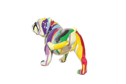 Interior Illusions plus Ii000370 Bull Dog with Leg Up, Graffiti/Multi