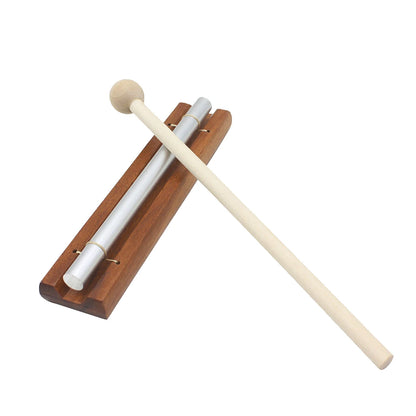 Wooden Base 1 Pc Solo Mini Meditation Chime W/ Mallet Percussion Instrument