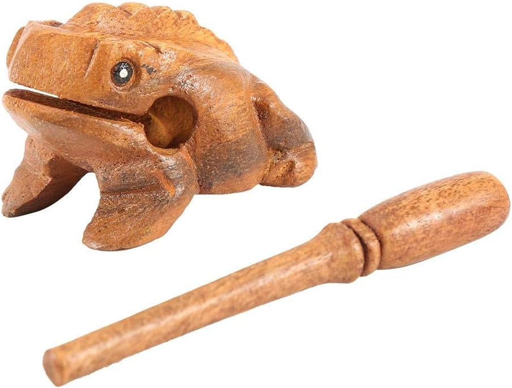 Wooden Frog, Thailand Traditional Craft Wooden Lucky Frog Croaking Musical Instrument for Home Office Decor(5.8Cm)