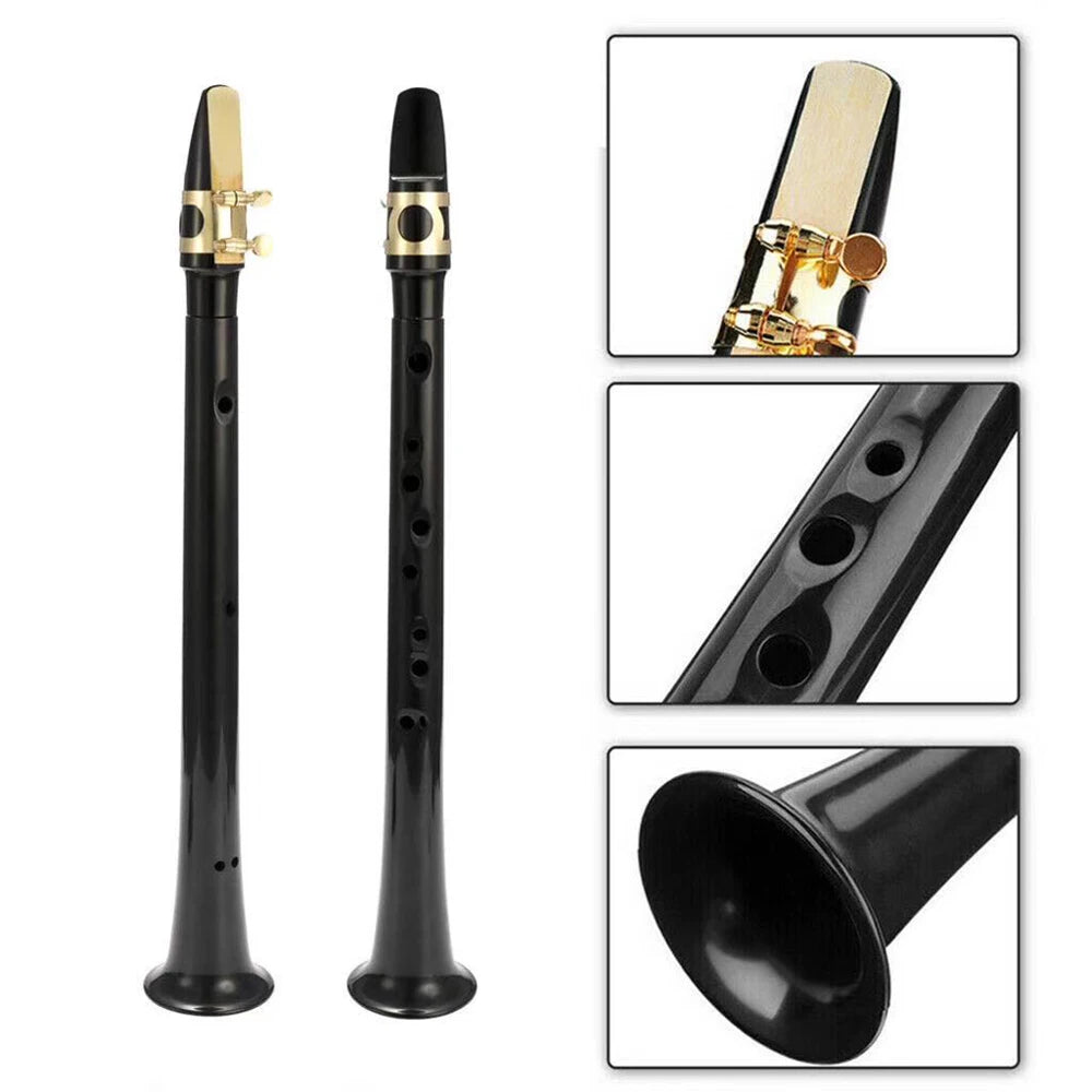 1-Hole Mini Pocket Saxophone ABS with Alto Mouthpiece Ligature Reeds Pads Finger Charts Carrying Bag