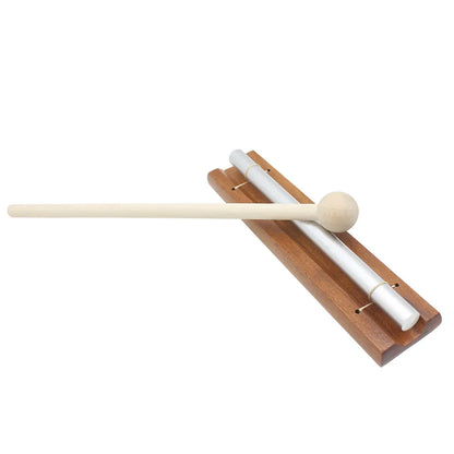 Wooden Base 1 Pc Solo Mini Meditation Chime W/ Mallet Percussion Instrument