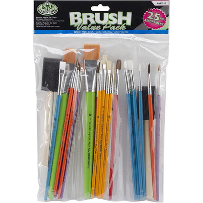 25-Piece Brush Value Pack, Assorted Sizes