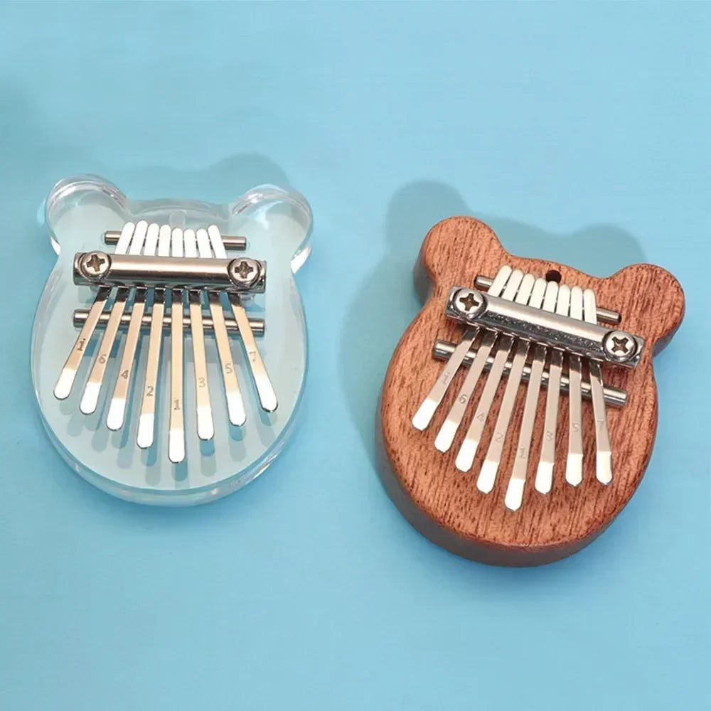 8 Key Kalimba Music Instrument Mini Musical Keyboard Thumb Piano Wooden Gifts Acrylic Cute Small Wearable Child Gift Sports