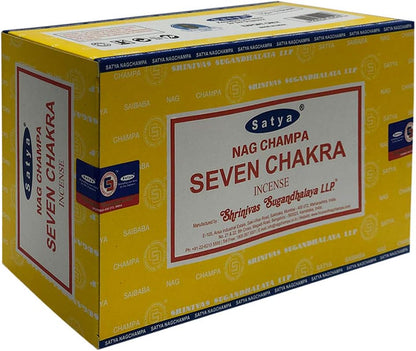 Seven Chakra Incense Sticks and Incense Stick Holder Bundle Insence Insense Satya Incense