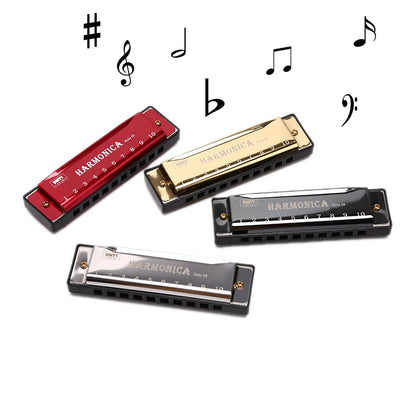 10 Holes Swan Harmonica Diatonic Blues Harp Woodwind Music Instrument Mouth Organ for Rock Country Folk Jazz Melodica