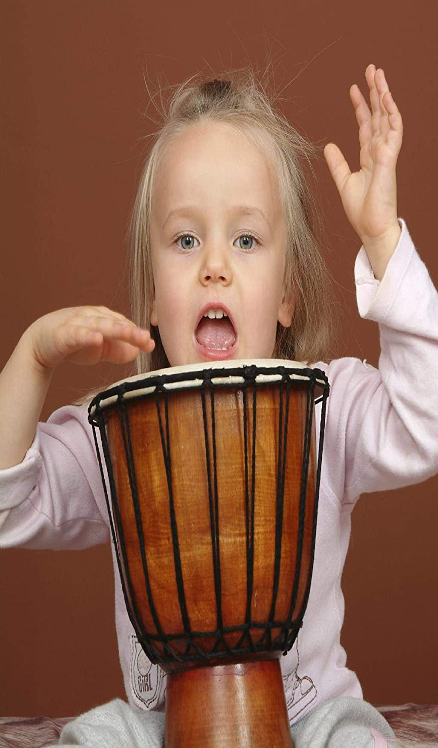 Drums Djembe Drum Djembe Jembe Is a Rope- Goat Skin Covered Goblet Drum Played by Hands West Africa Style (4X8)