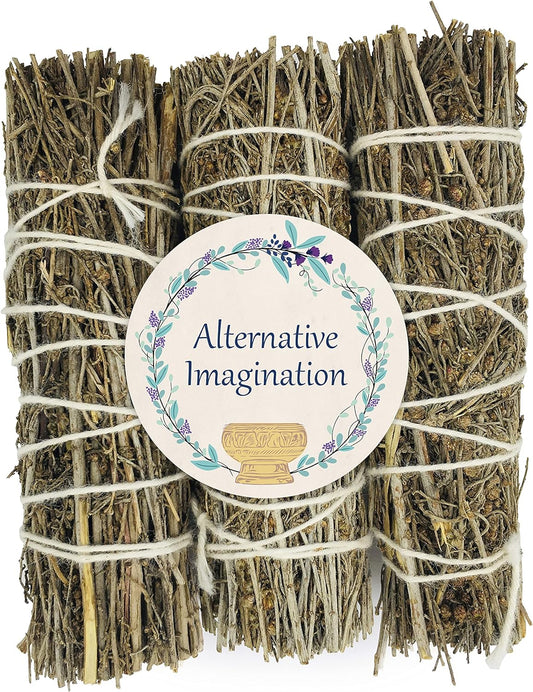 Desert Sage Bundle - 3 Pack - Dried Sage for Spiritual Cleansing, Smudging Kit, Home Purification - 4" Inch Long