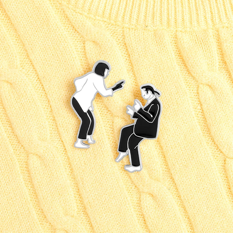 Movie Enamel Pins Set Swing Dance Figure Brooches Shirt Collar Bag Lapel Pin Badge Jewelry Gift for Friends Wholesale