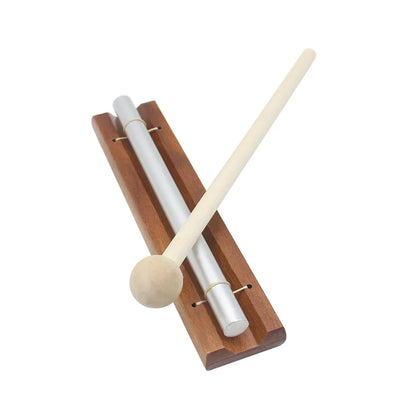 Wooden Base 1 Pc Solo Mini Meditation Chime W/ Mallet Percussion Instrument