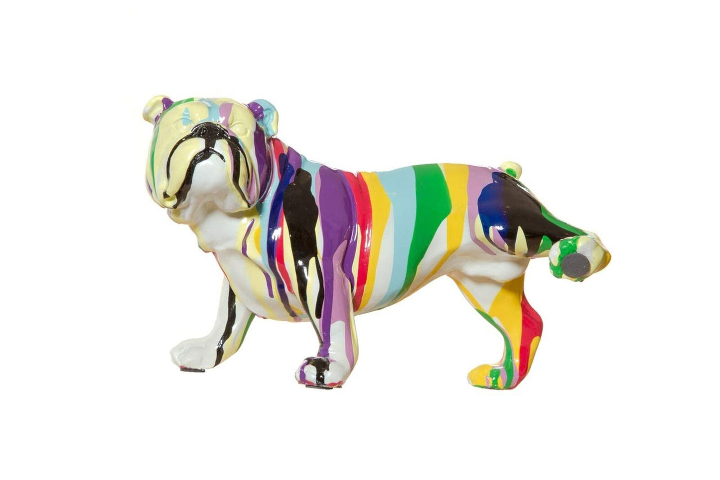 Interior Illusions plus Ii000370 Bull Dog with Leg Up, Graffiti/Multi