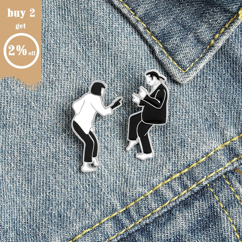 Movie Enamel Pins Set Swing Dance Figure Brooches Shirt Collar Bag Lapel Pin Badge Jewelry Gift for Friends Wholesale